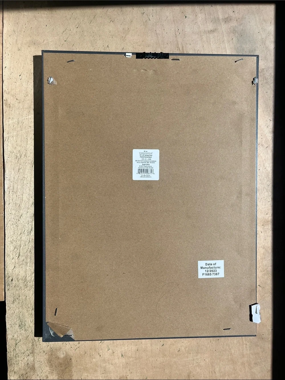 Target thereshold 12” x 16” antique floral framed cavas board